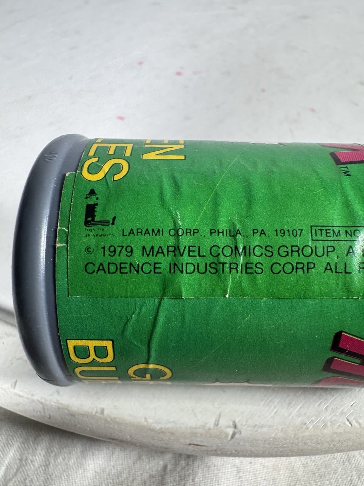 Bubble Machine Marvel Incredible Hulk Larami 1979 Container Green bubbles empty 5