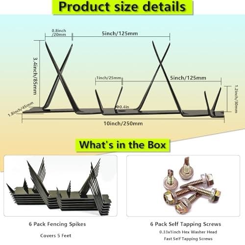 Metal Anti Climb Spikes for Fences and Walls, Effectively Avoided Medium 3
