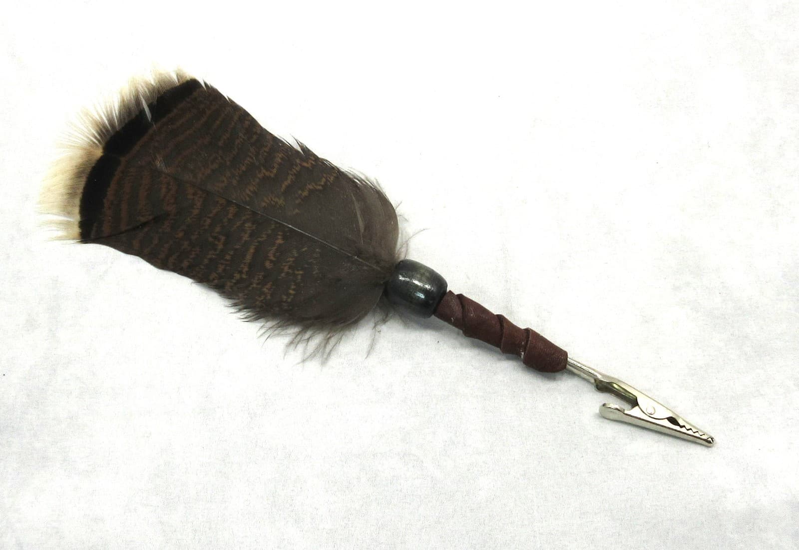 Native American Made Hair Feather/Hat Feather, Regalia Accessory  COA  #732B 2