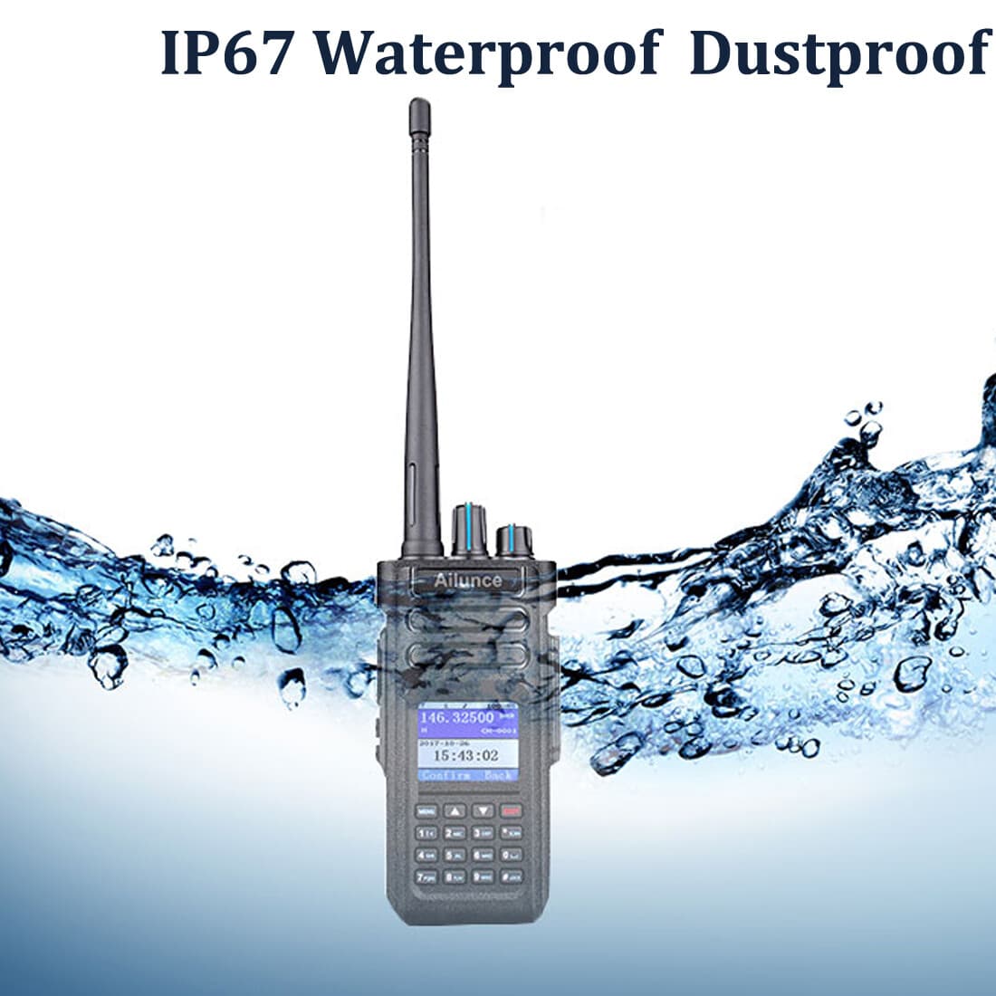 Ailunce HD1 GPS DMR Handheld Walkie Talkie Ham Radio Transceiver & Mic & USB 4