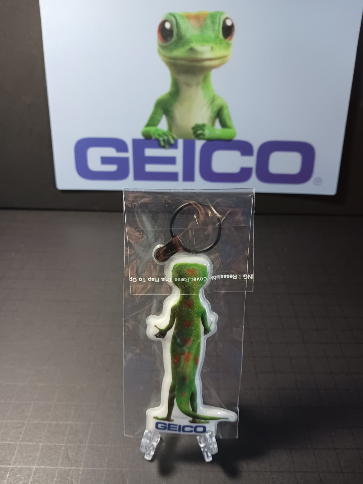 Geico Gecko KEY CHAIN/FLASHLIGHT NEW RARE PROMTIONAL ITEM. 4
