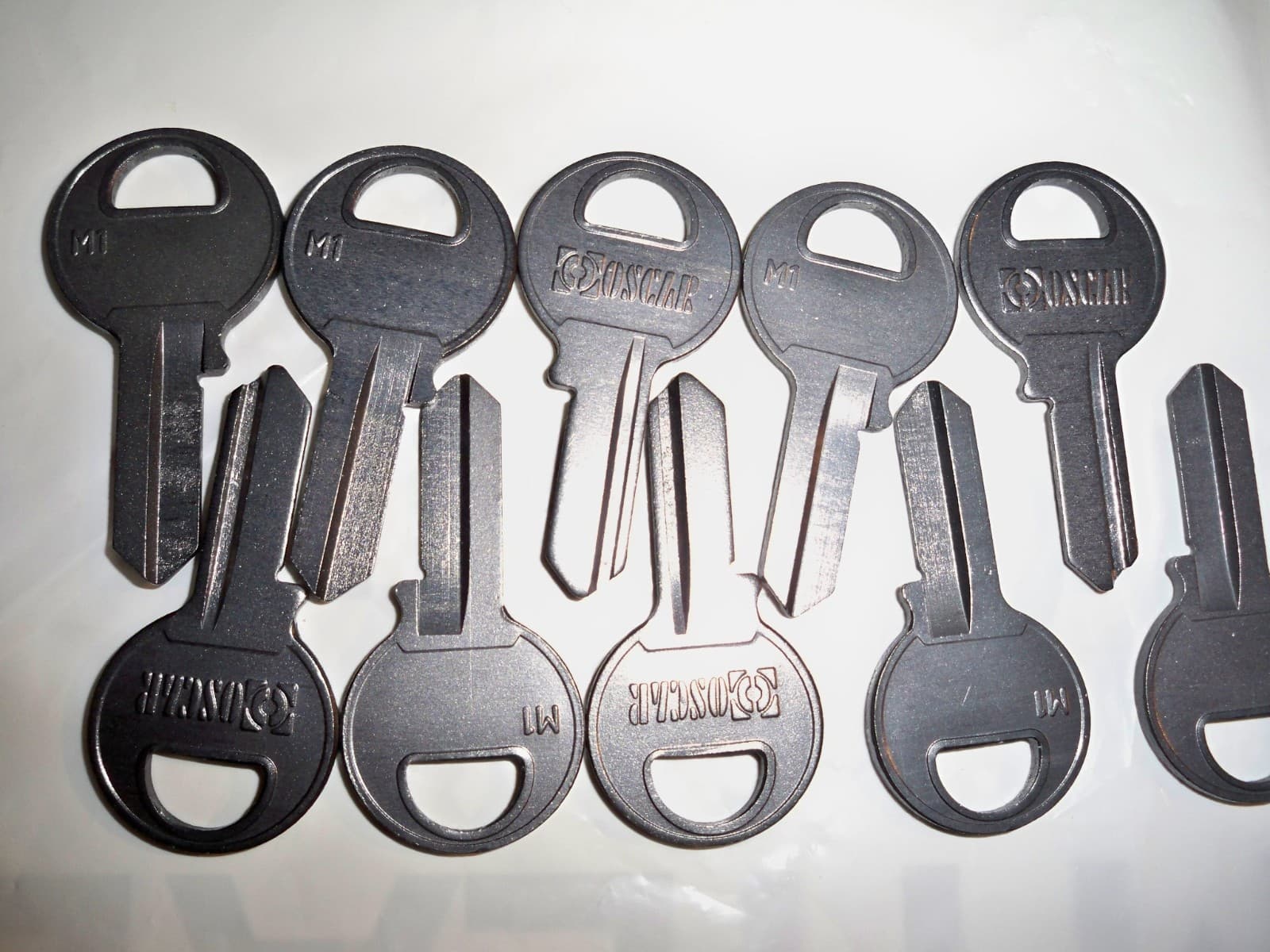 M1 - (50 Ct.) GRAY Lightweight Aluminum Titanium Key Blanks "BLOWOUT SALE" 3