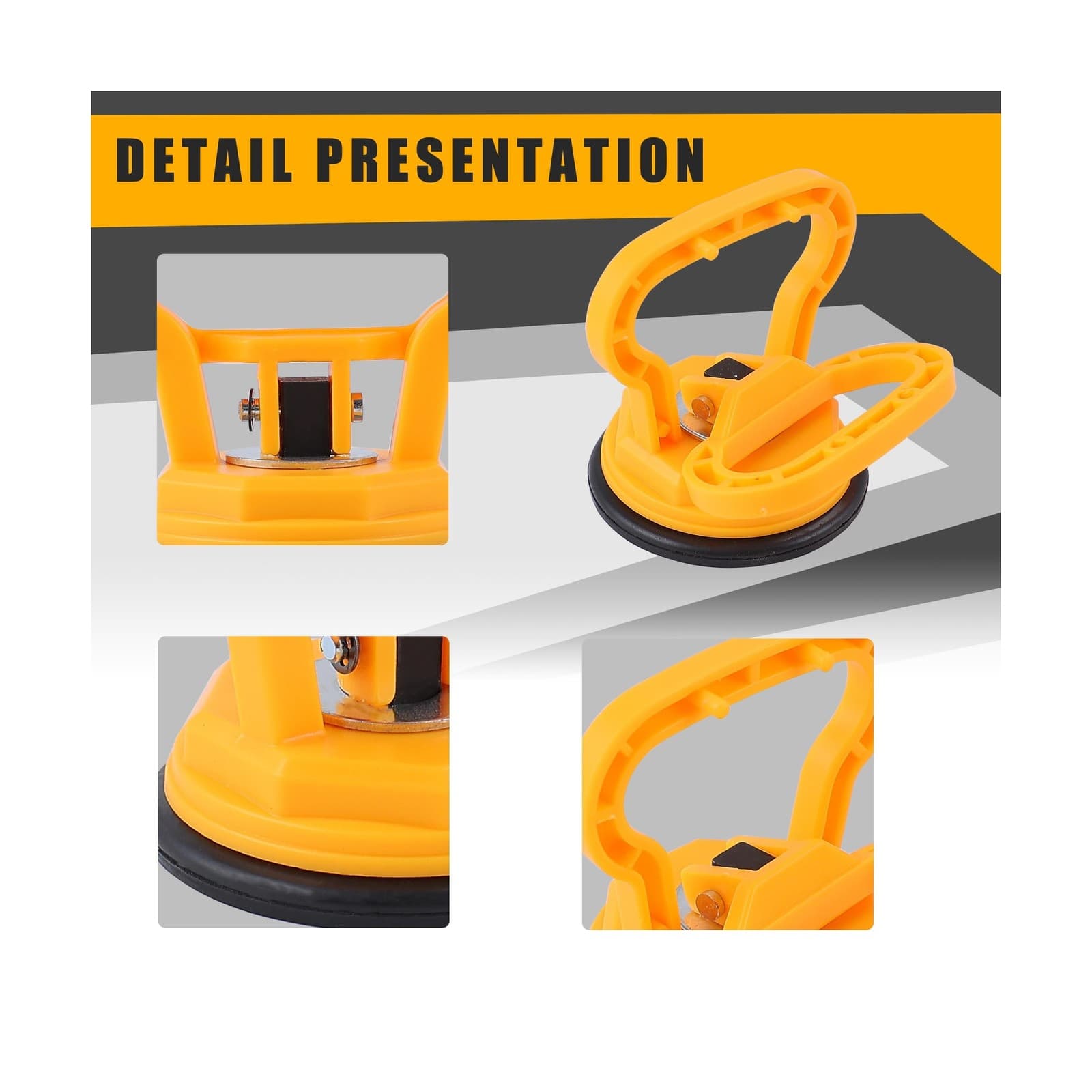 Amooca Glass Suction Cup Lifter Heavy Duty Tile Marble Suction Cup Vacuum Lif... 4