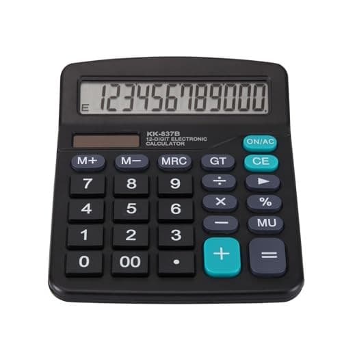 Desk Calculator 12 Digit Office Calculators with Large Screen Display, Dual  2