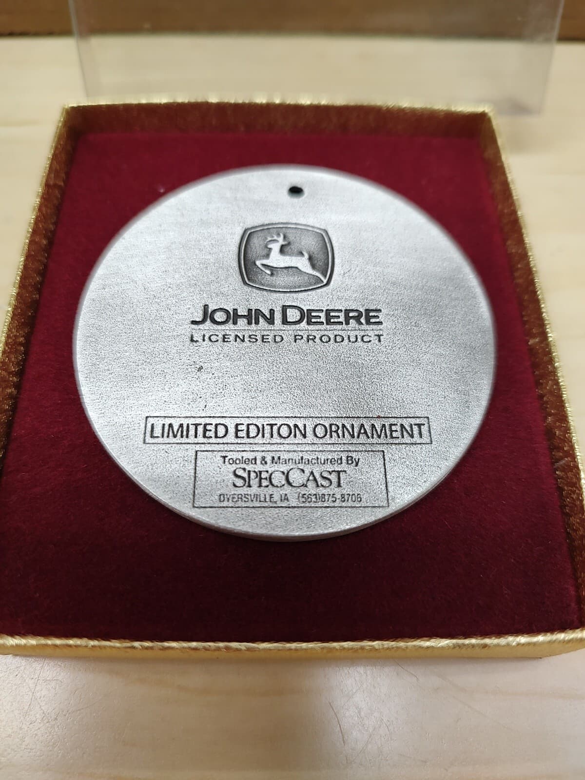 2011 SpecCast John Deere Limited Edition Holiday Christmas Ornament EUC 3