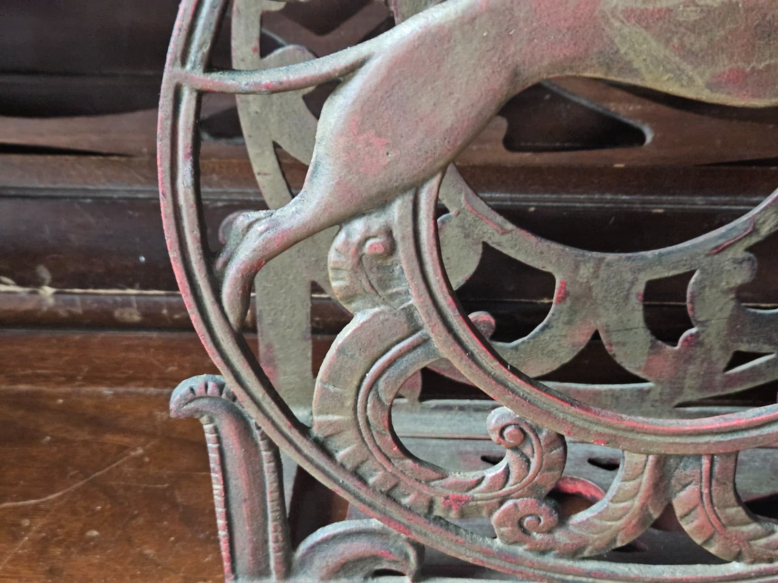 Stunning Art Deco Greyhound Cast Iron Magazine Rack 1920s 5