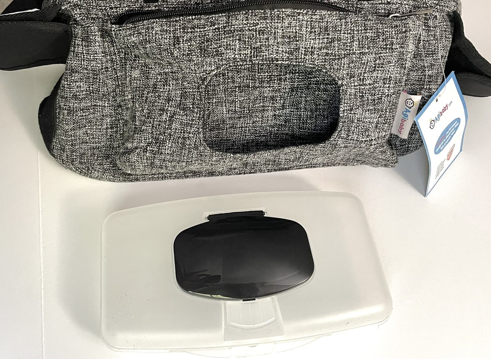 Agibaby Stroller Organizer with Cup Holders Baby Diaper Bag/ Caddy Straps 5