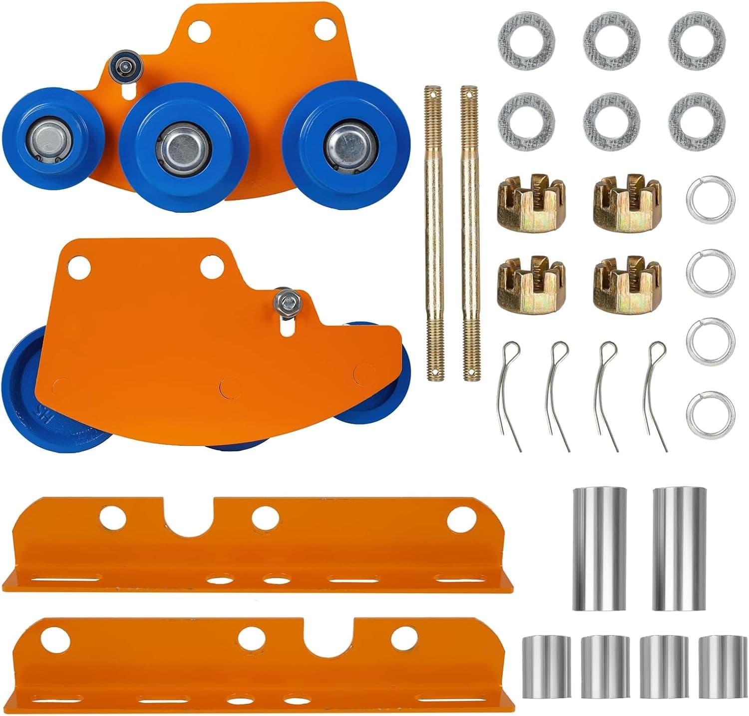 Heavy Duty I-Beam Trolley for Electric Hoist, 1 Ton Capacity with Dual Orange  6