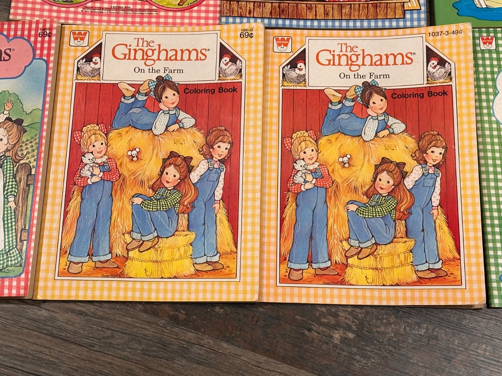 Lot of 7 The Ginghams Coloring Activity Sticker Books NEW 1979-1983 6