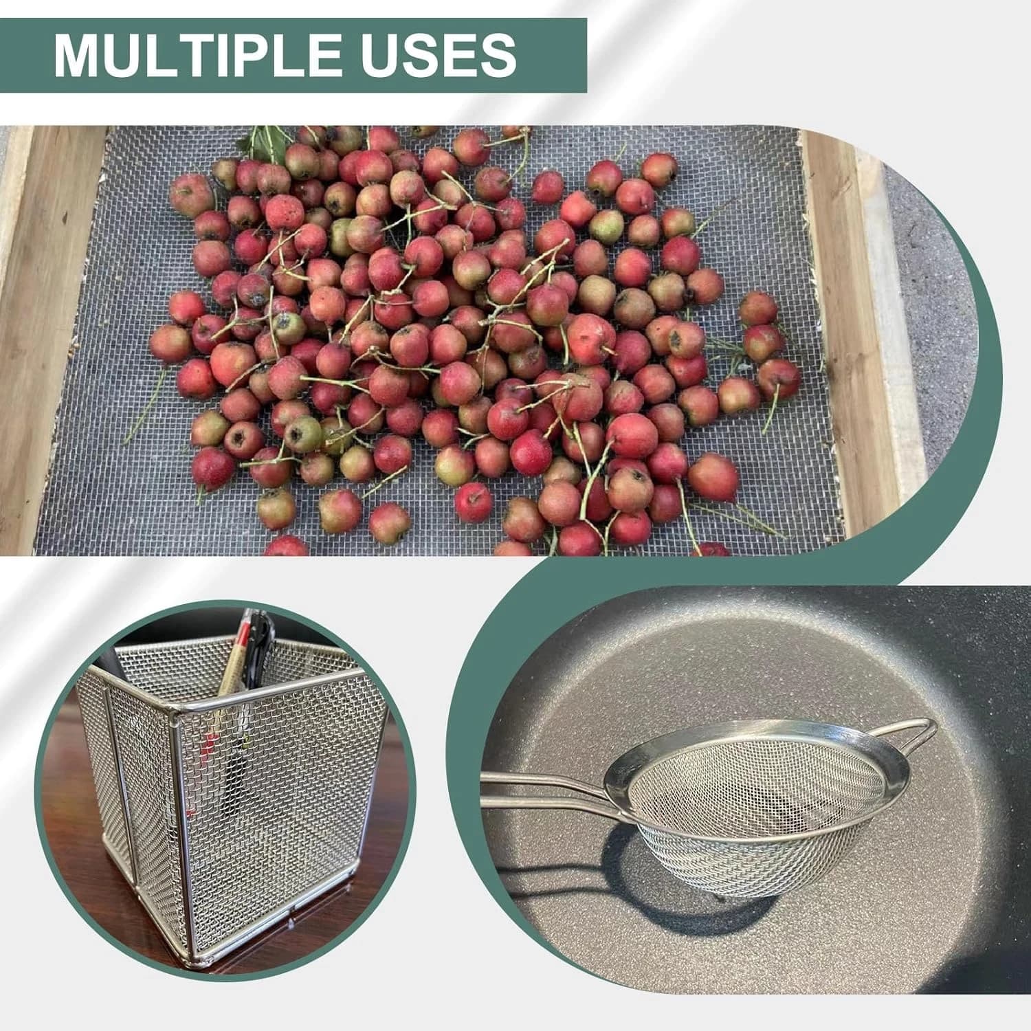 304 Stainless Steel Wire Mesh Screen,15.7 X 59 Inches, 1Mm Hole 20 Mesh, No Rust 4