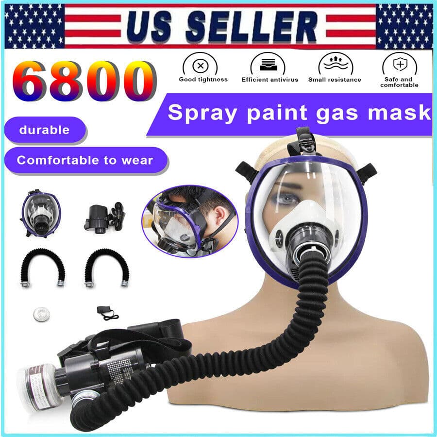 PAPR Respirator System: Powered Air Purifying Respirator Full Face Gas Mask 6