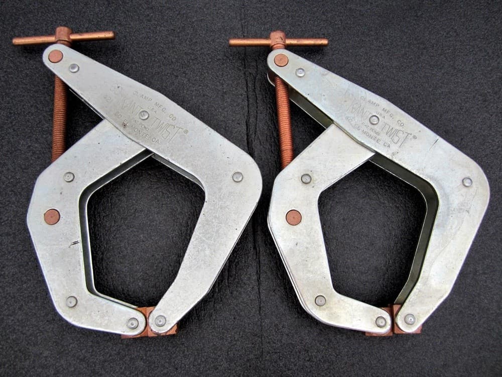 2x Kant-Twist 6" Deep C-Clamp 6D 421 Welding Clamps Made in USA