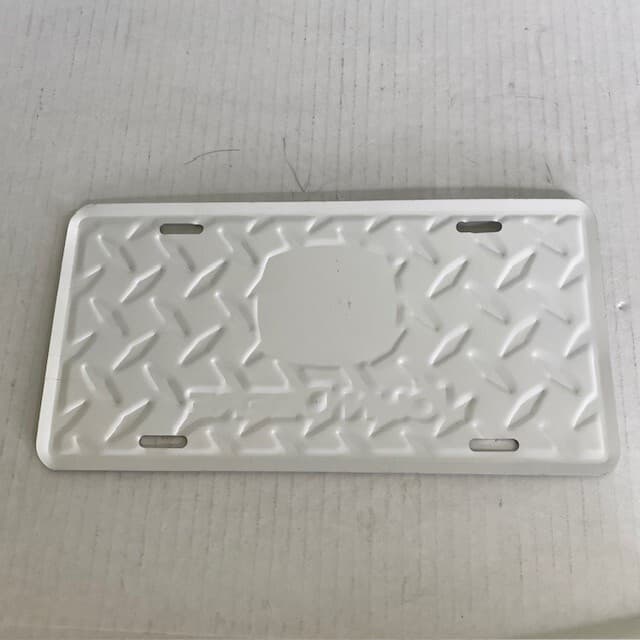 John Deere Silver License Plate with Black Logo 2