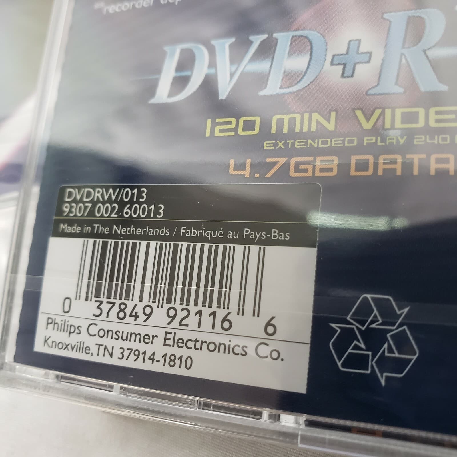 Philips DVD + RW 120 Minutes Video Extended Play 240 Min, 4.7GB Data, 3 Count 3