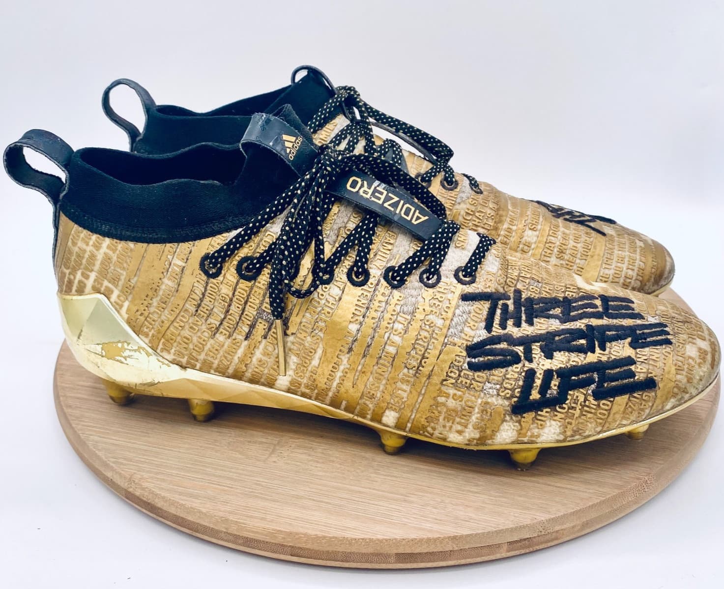 Adidas Adizero x Snoop Dogg Football Cleats 10.5 Gold Three Stripe Life Athletic 6