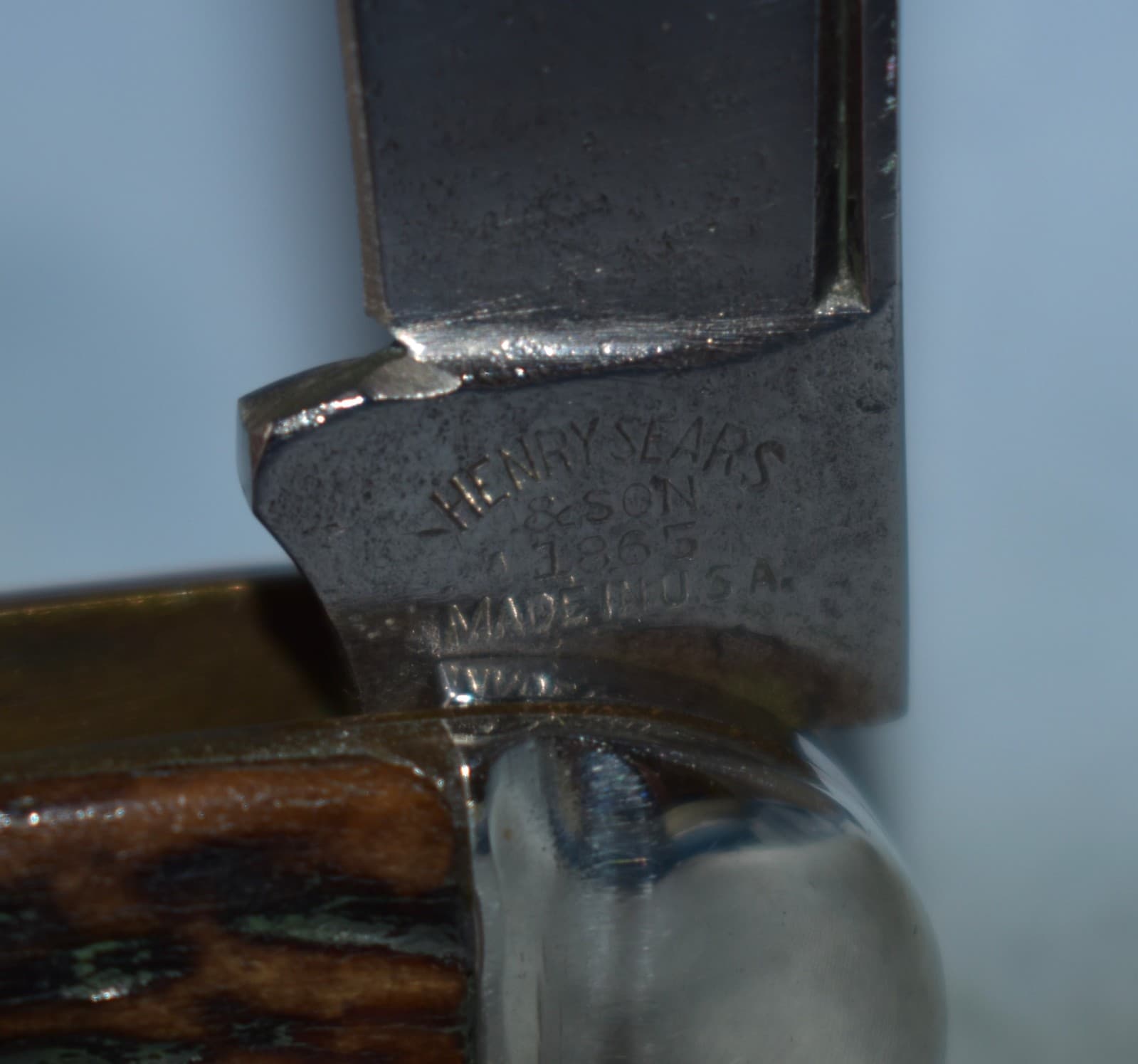 RARE VINTAGE HENRY SEARS & SON 1865 BONE SWELL CENTER WHITTLER KNIFE 1897-1959 3