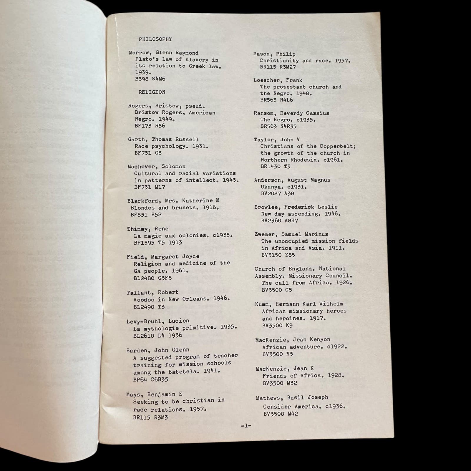 1960's "Black Bibliography" Reference Guide History Education Books Vintage 5