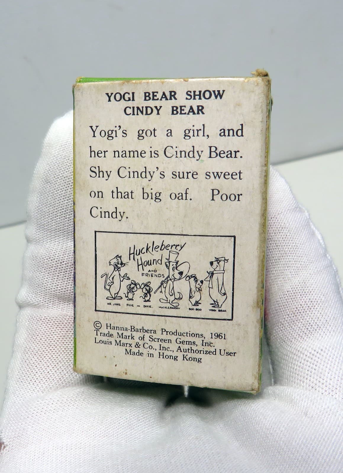 Vintage 1961 Marx Television TV Tinykins Cindy Of Yogi Bear Show Toy In Box 5