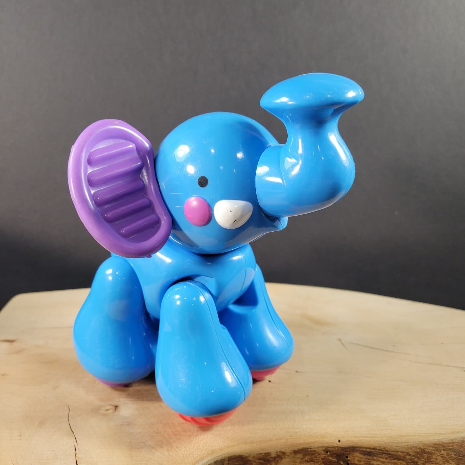 Fisher Price Blue Elephant Amazing Animals Sensory Jointed Click Clack Toy