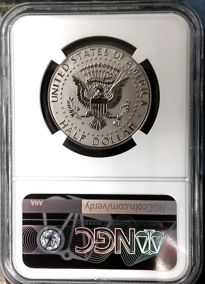 2019 S Kennedy 50 Cent NGC PF 70 Enhanced Reverse Proof Apollo 11 Half Dollar 2