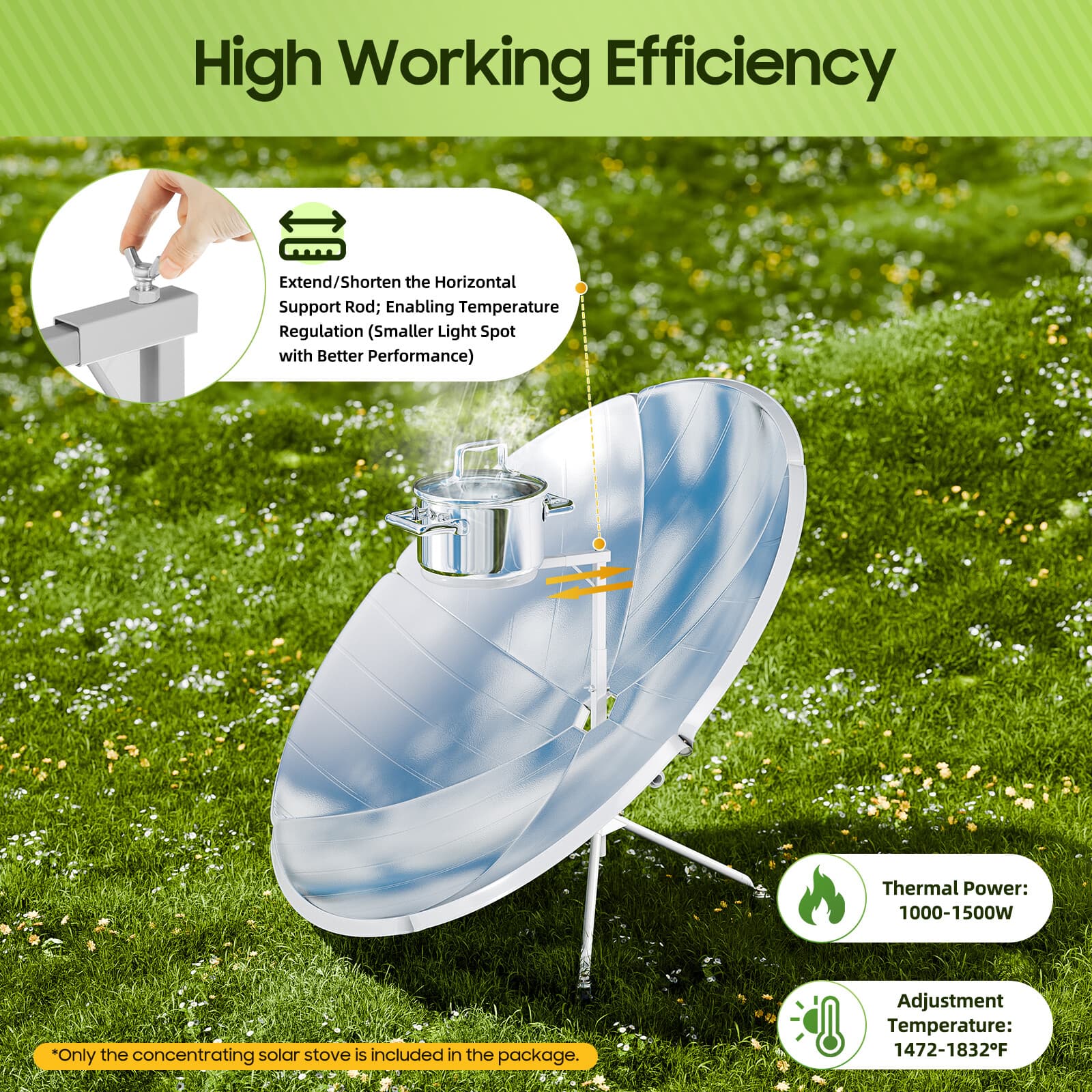 Multifunctional Solar Power Cooker Camping BBQ Grill Cooking Oven Stove for Home 6