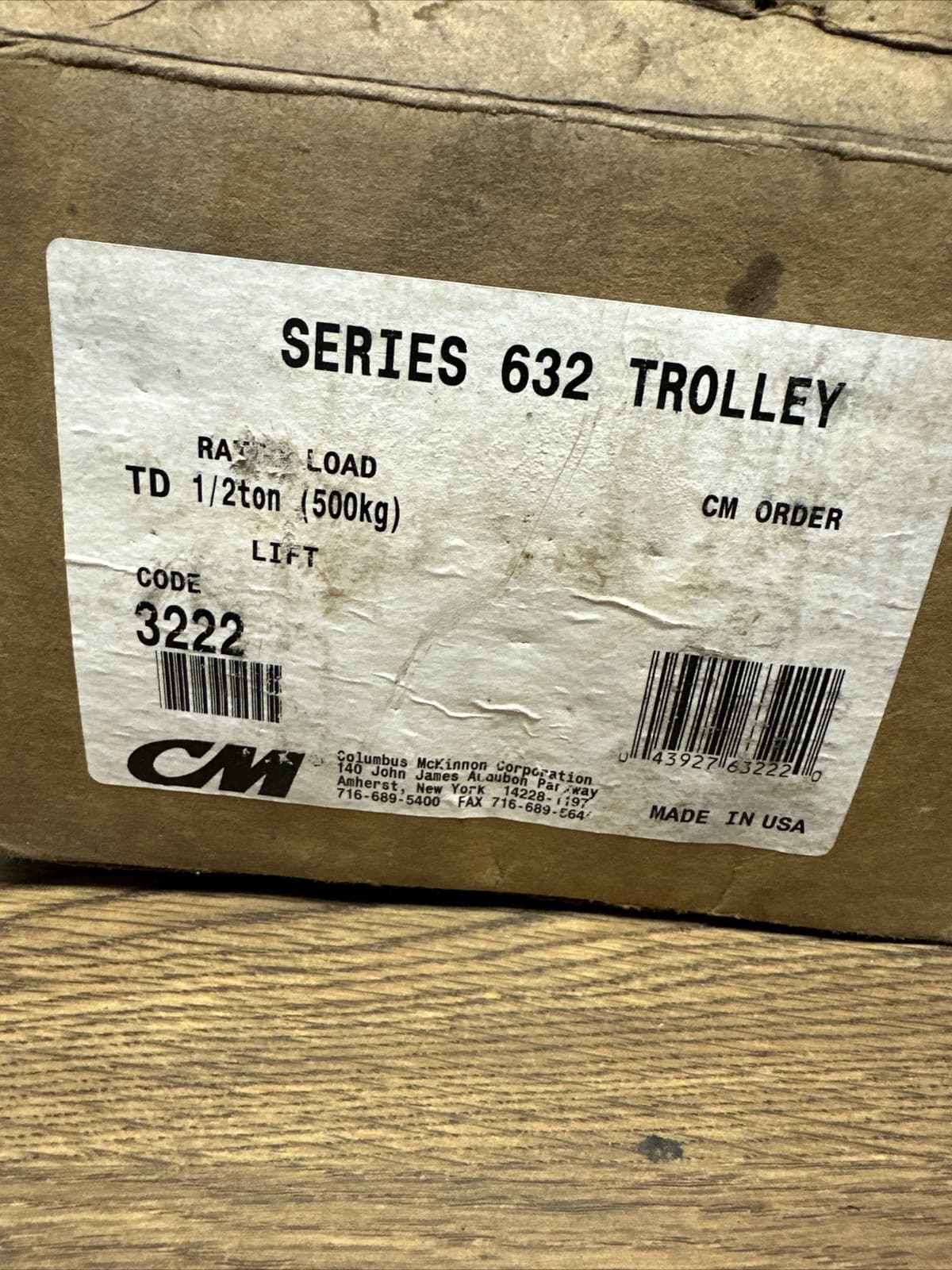 CM,632,Plain Manual Trolley 1/2 Ton 3