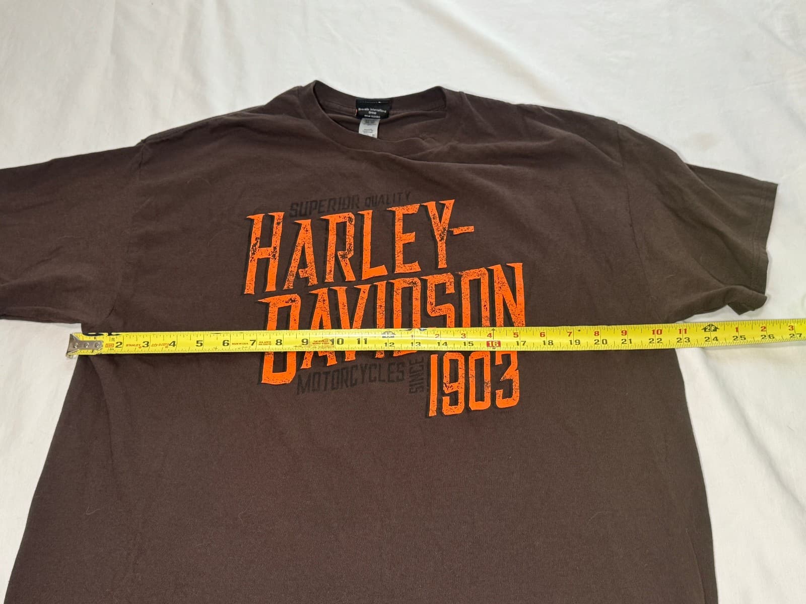 Men's Harley Davidson XL T-shirt Manila, Philppines Orange/Brown 6