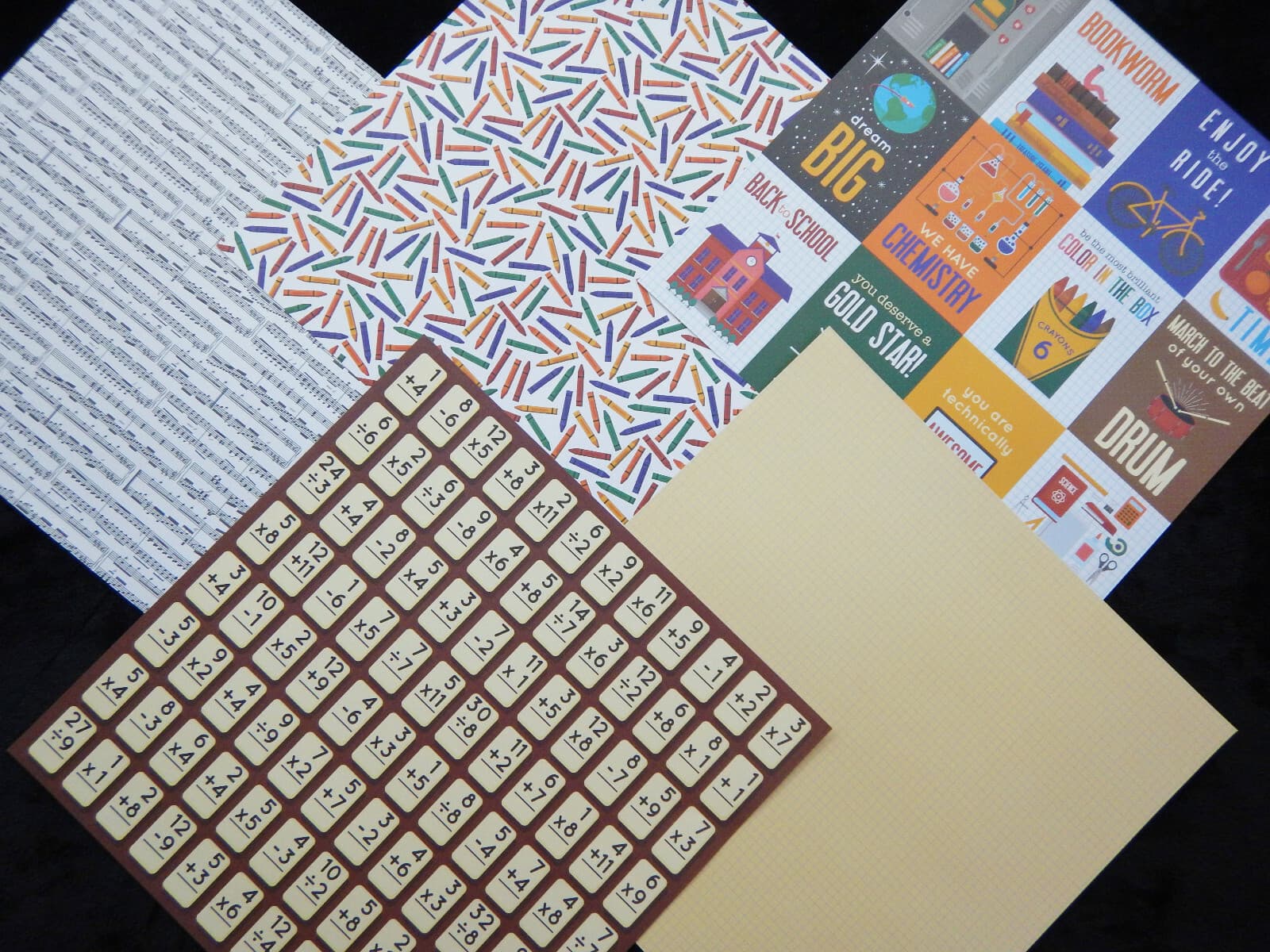 60 12x12 Scrapbook Paper High School Days Elementary Preschool College Teacher 4