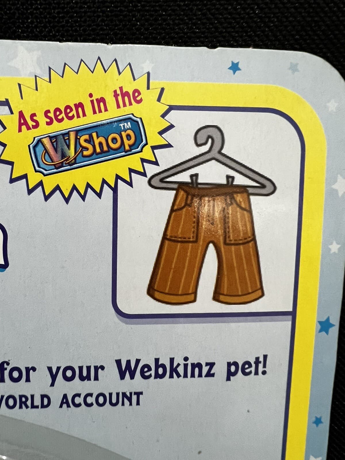 Webkinz Clothing Brown Cords NEW Sealed w/ Code Pants Clothes jeans Plush NWT 3