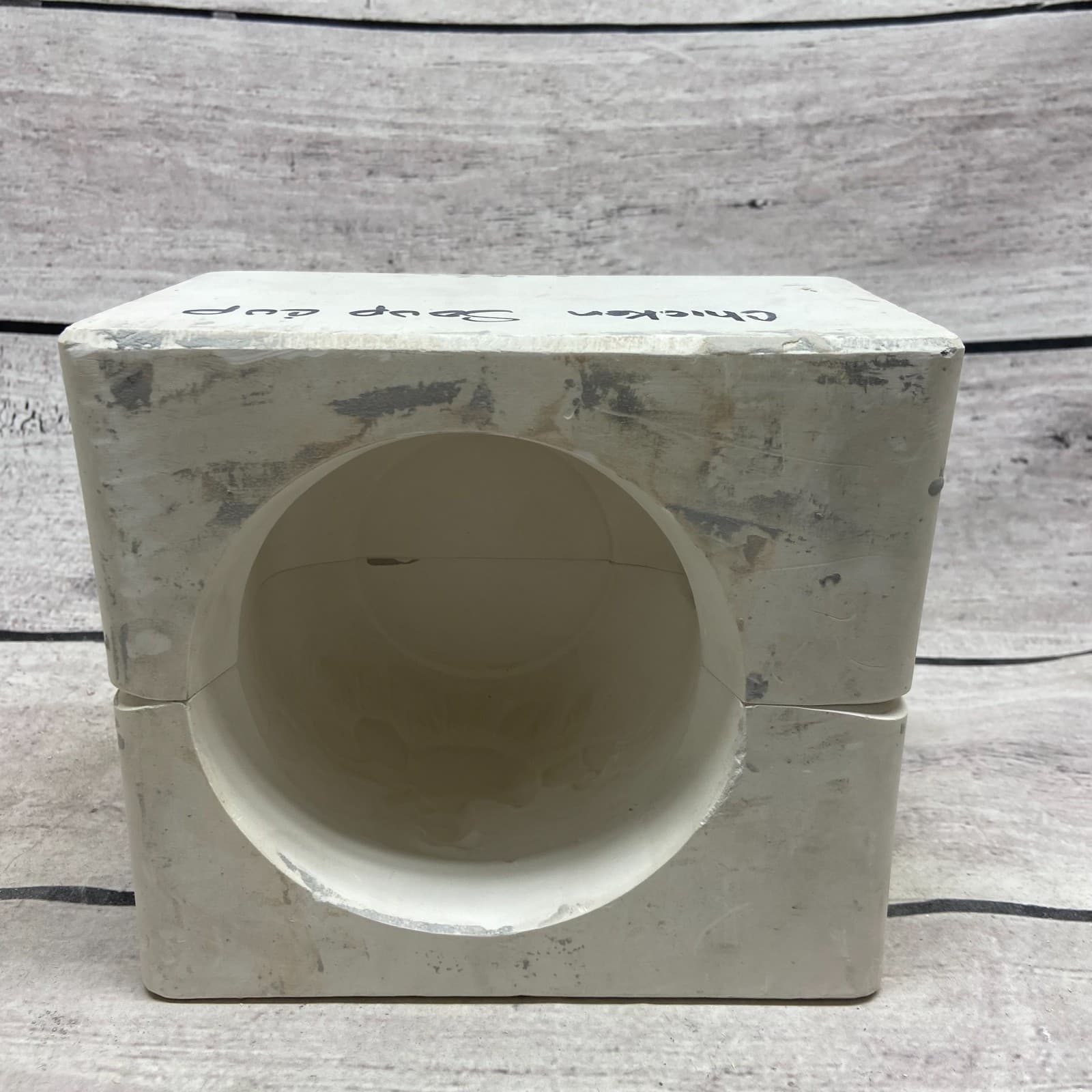 Vintage Unbranded Ceramic Casting Mold Chicken Soup Cup #R778 6