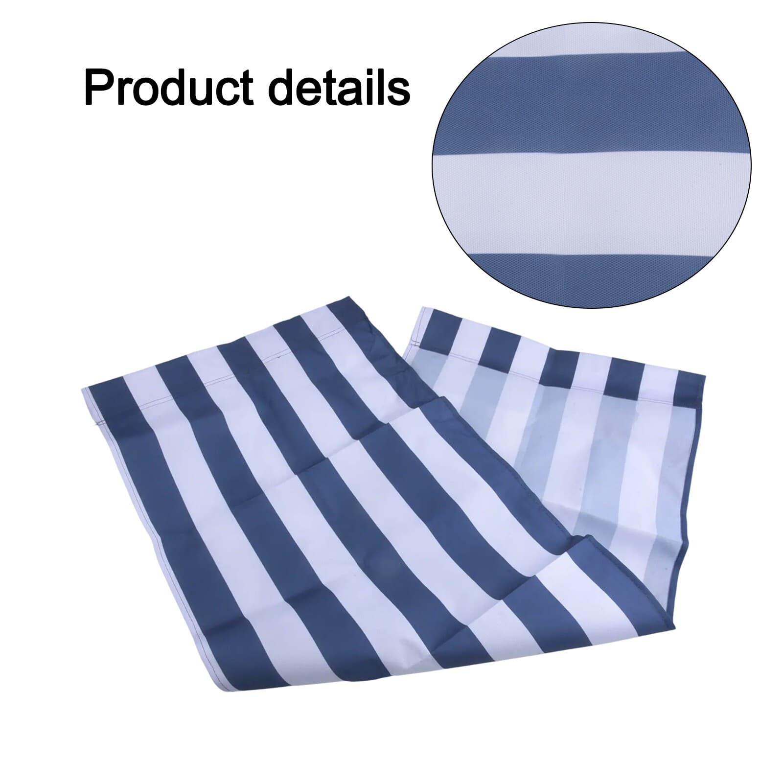 Beach Lounger Replacement Cloth Polyester cloth Fabric 120x44 cm White And Blue 4