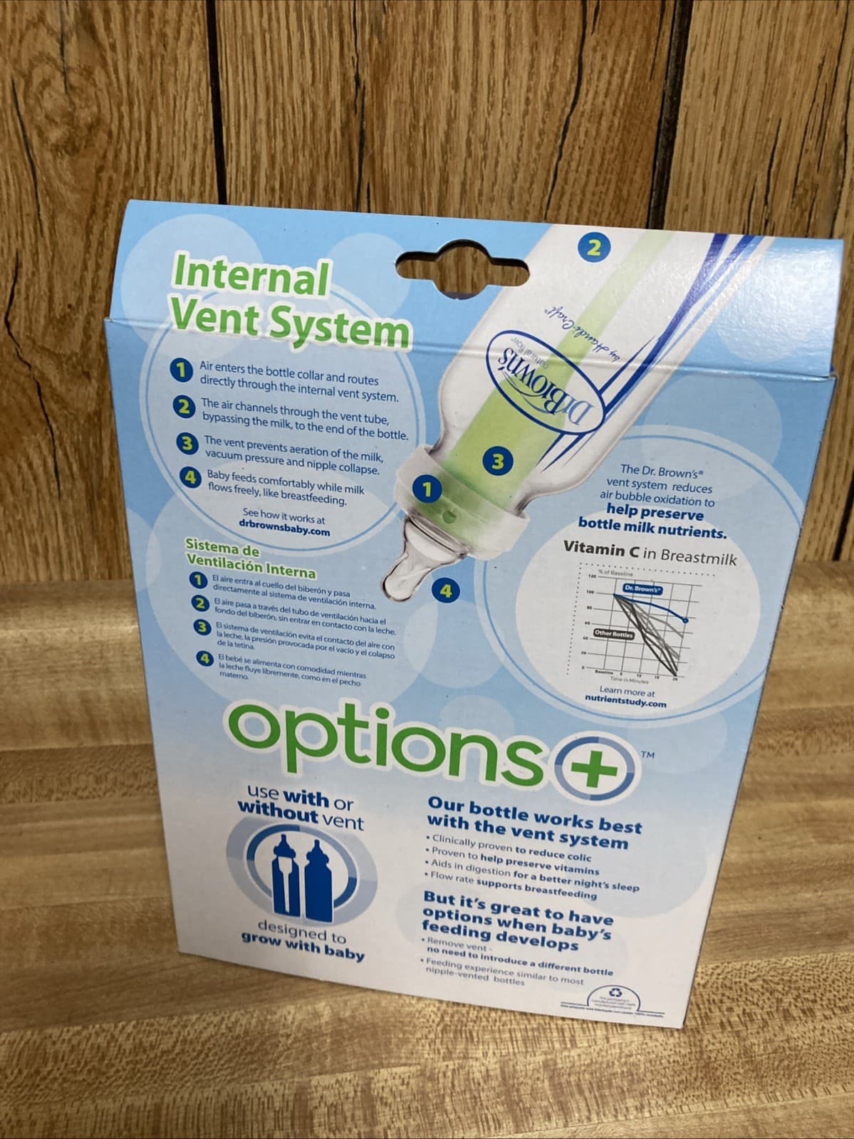 Dr. Brown Natural Flow Options + Narrow Anti-Colic Baby Bottles 8oz 3 Pack Lvl 1 3