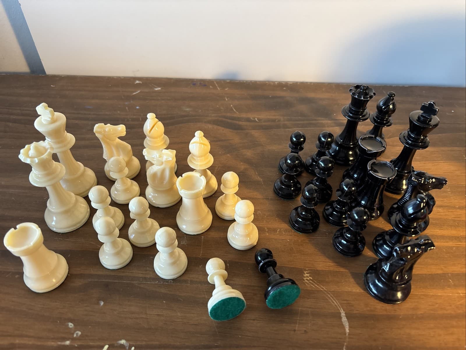 Vintage classic chess pieces plastic - complete No Board