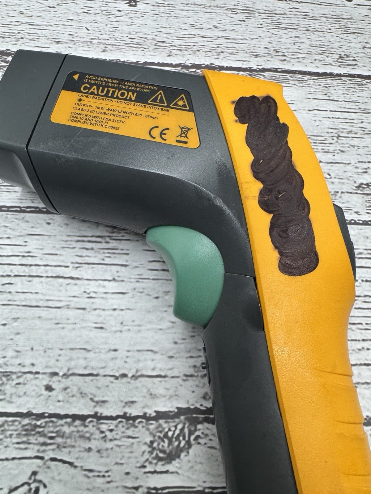 Fluke 561 HVAC Infrared IR and Contact Thermometer Case Hook and Loop Tape Probe 3