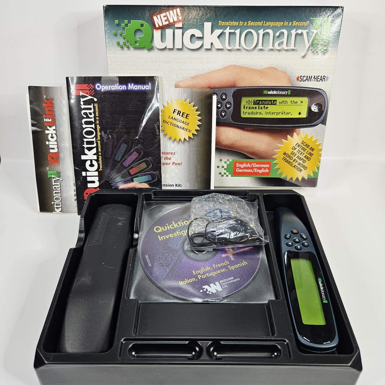 Wizcom Quicktionary 2 English/German - German/English Translate Electronic Pen