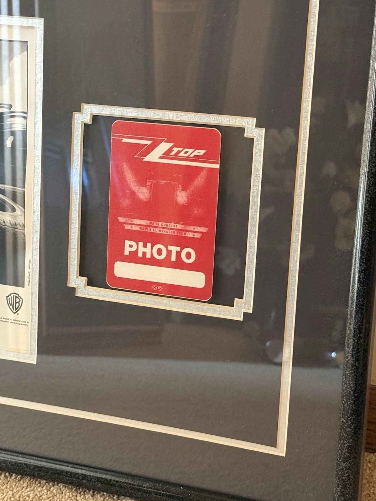 ZZ Top Framed Collage Piece Vintage Photo & Photo Badge 2