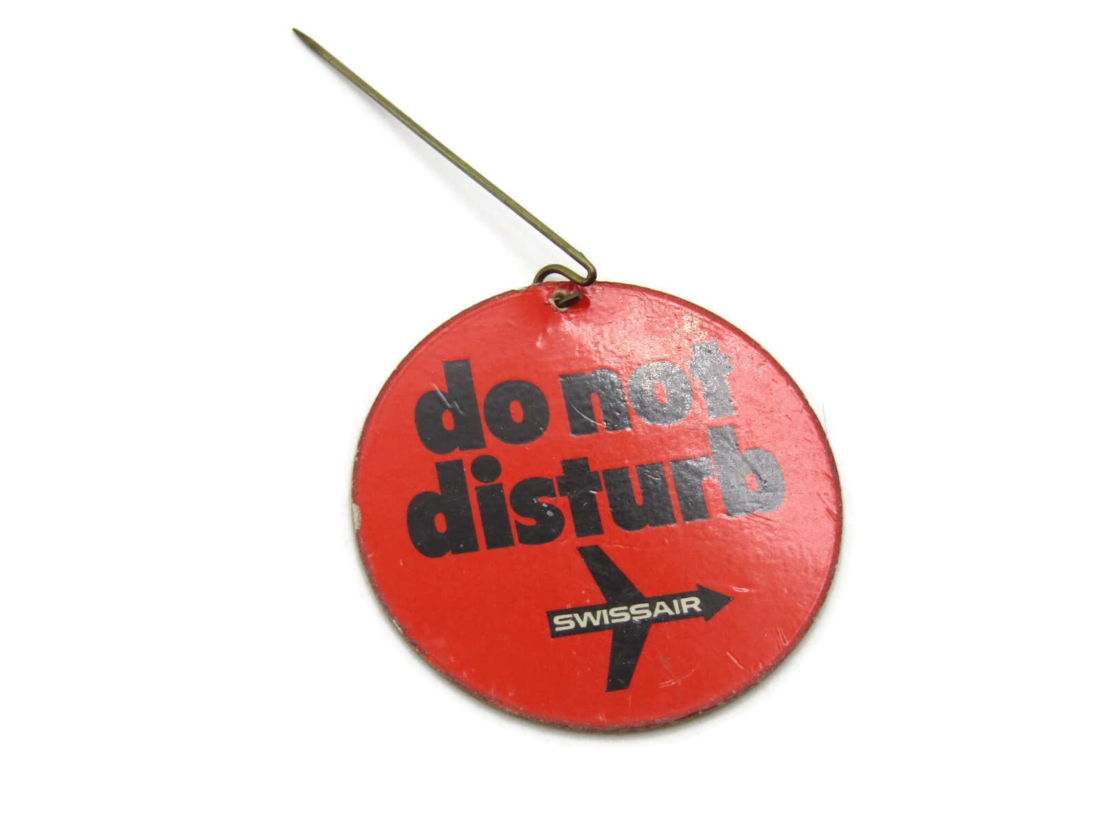 Swissair Do Not Disturb Paper Tab & Hook