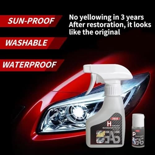 New Automotive Headlight Restoration Kit,Oxidized and Yellowed Automotive  4