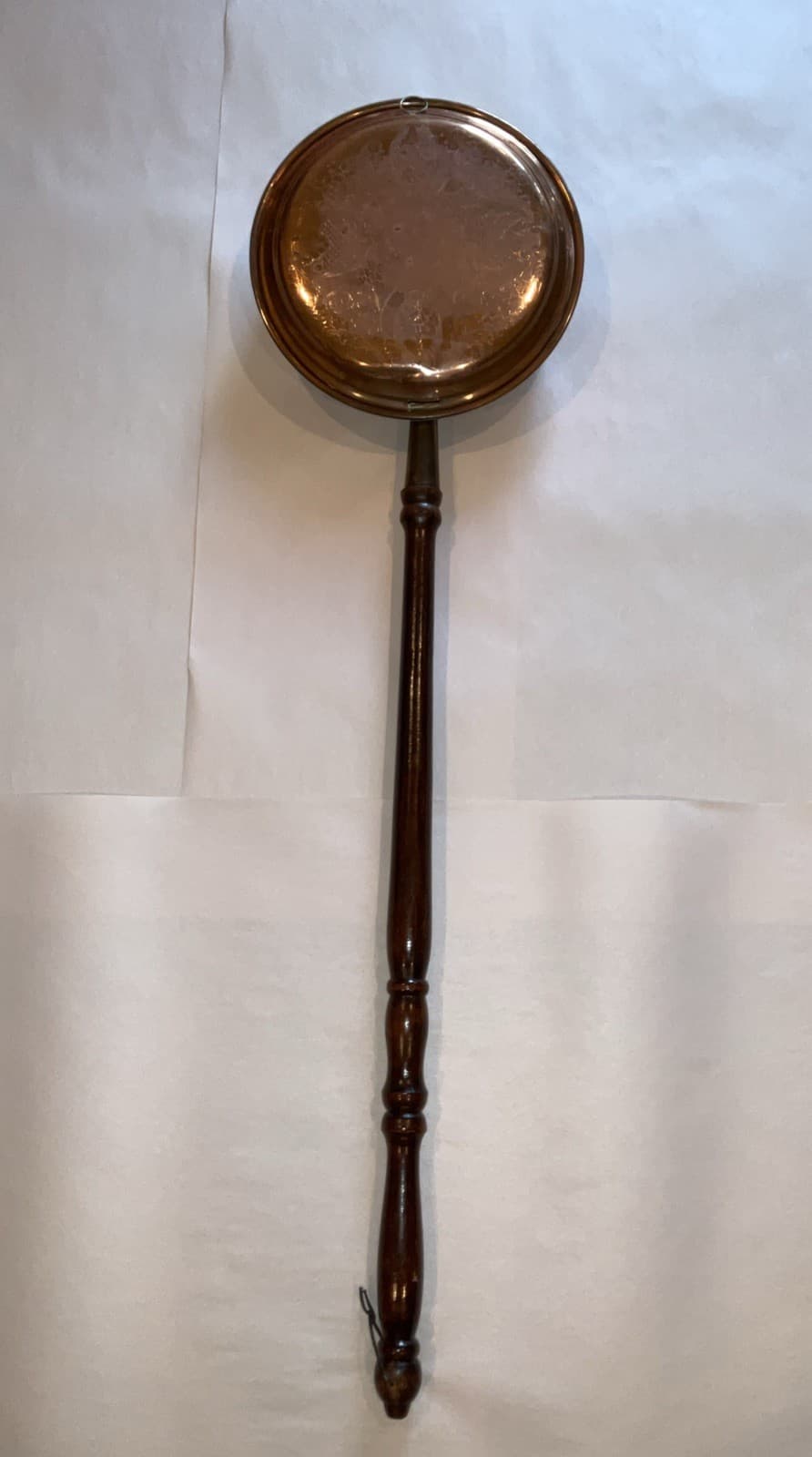 Vintage Large Copper Farmhouse Vintage Bed Warmer, Signed Webaware England 40” 2