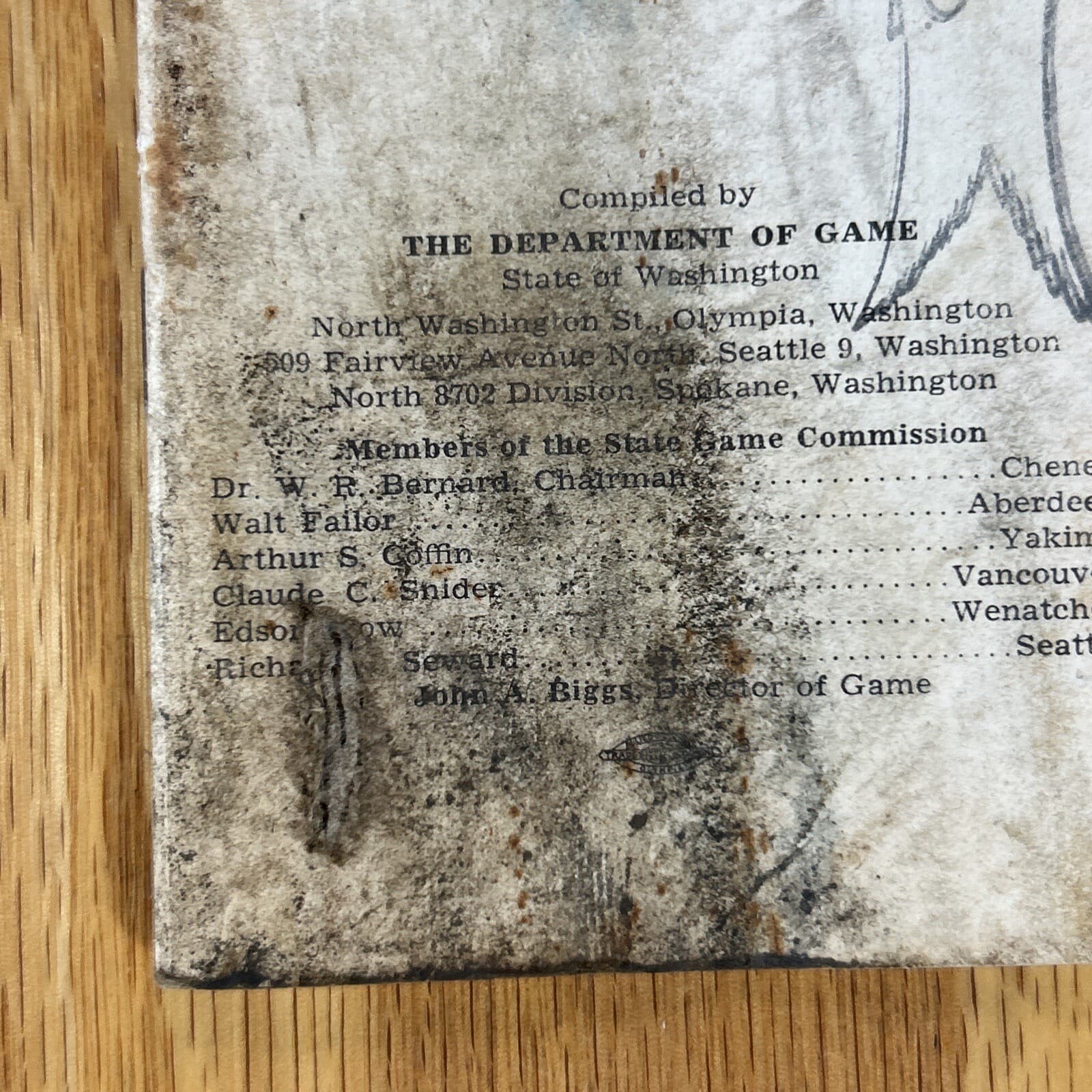 Vintage 1957 State of Washington Dept Fish Wildlife Fishing Guide License Catch 4