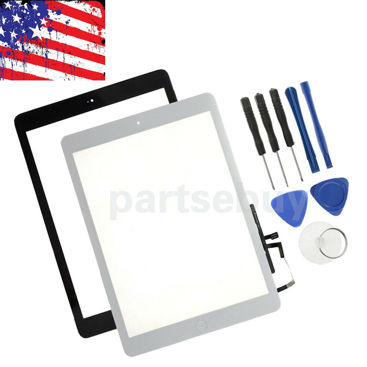 For iPad Air Screen Replacement 1st A 1474 1475 1476 Touch Digitizer+Home Button 2