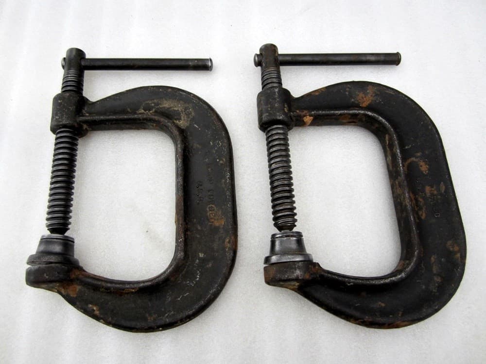 2x Armstrong Heavy Duty 2" C-Clamp 78-402 Drop Forged Made in USA 2