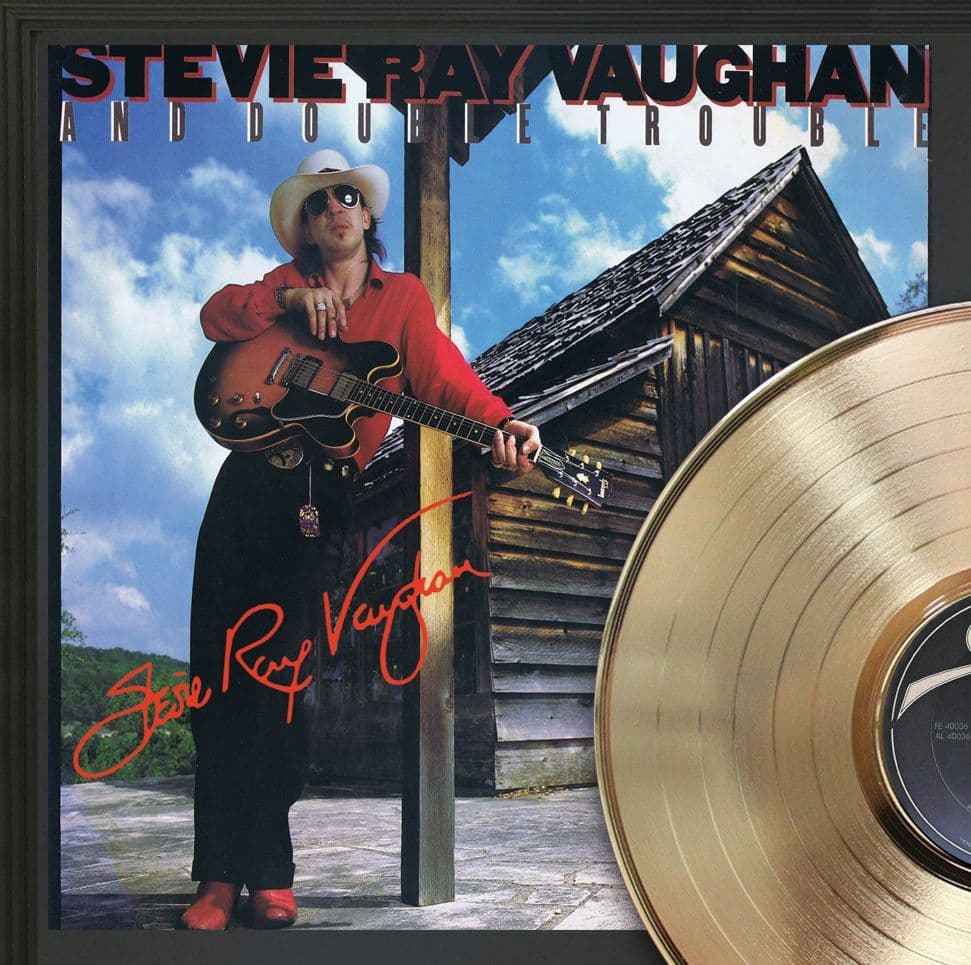 Stevie Ray Vaughan Framed LP Record Reproduction Signature Display #2  "M4" 2