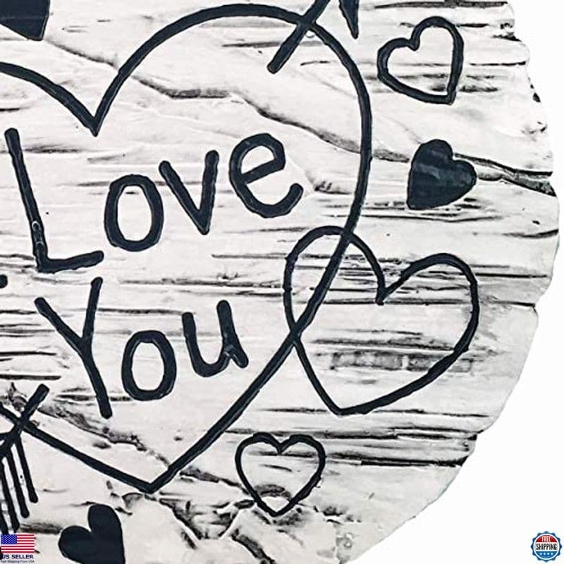 Spoontiques I Love You Garden Stepping Stone - Charming Outdoor Decorative Stone 5