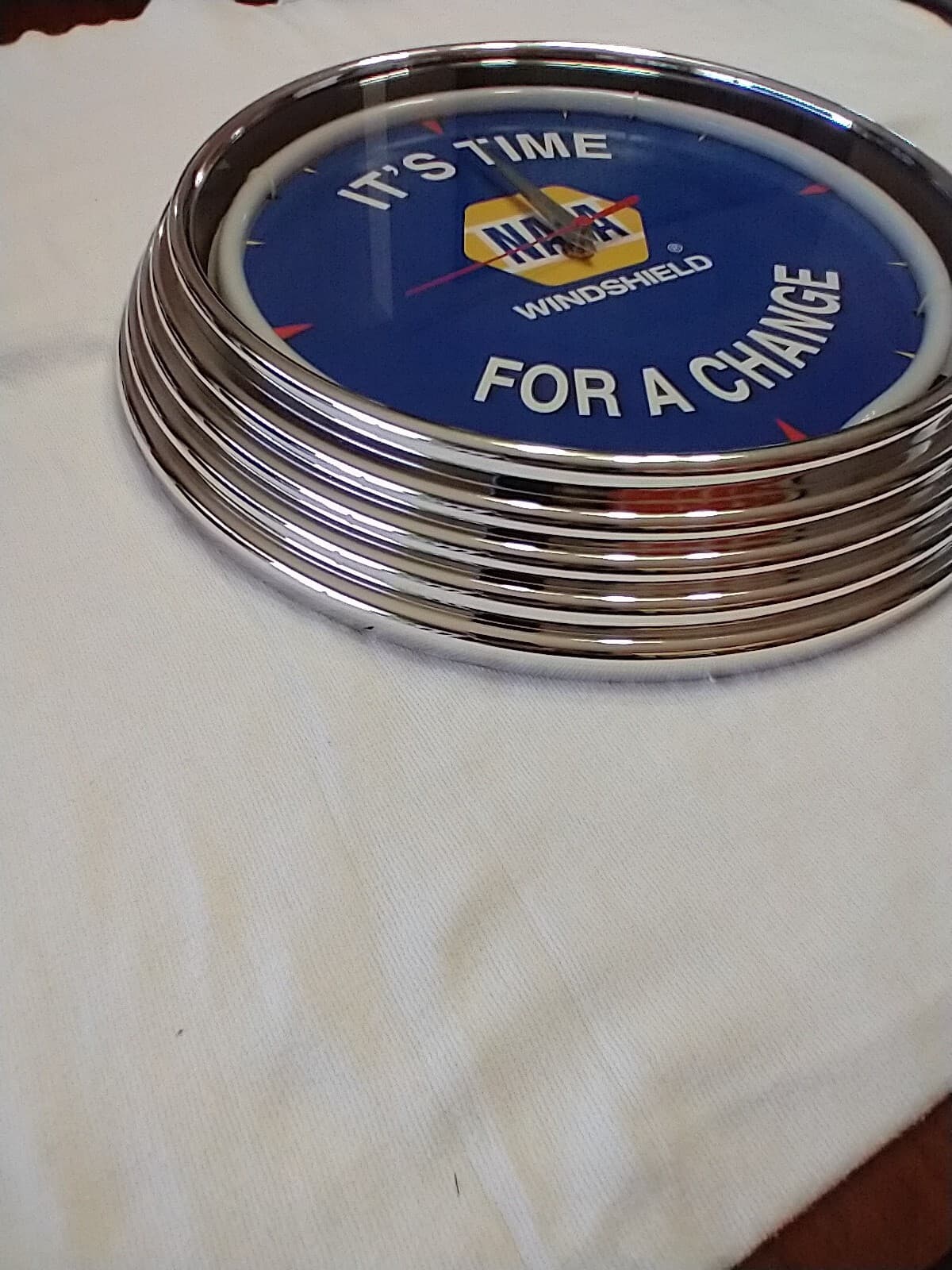 Napa Auto Parts NEON WALL CLOCK "TIME FOR A CHANGE" WIPER BRAND NEW IN BOX 2