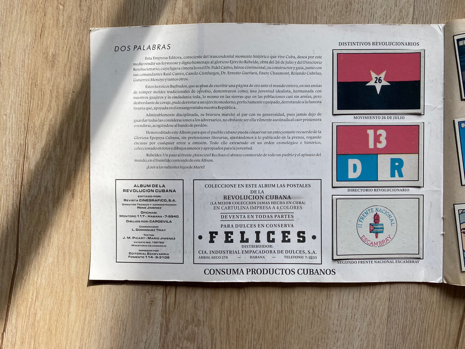 Album de la revolucion cubana 1952-1959 complete 268 trading card album 2