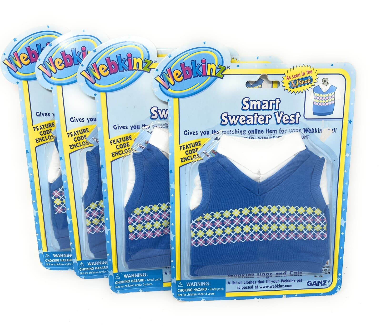 Lot 15 Ganz Webkinz Clothing Outfits Sweater Vest Camo + Corduroy Pant NEW code 3