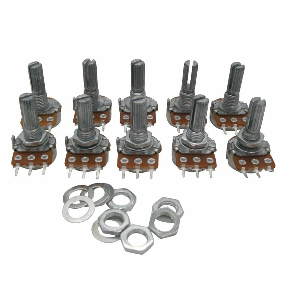 10 Piece 100K  ohm Linear Taper Rotary Potentiometer  US Seller (500 Ohm~1M Ohm) 3