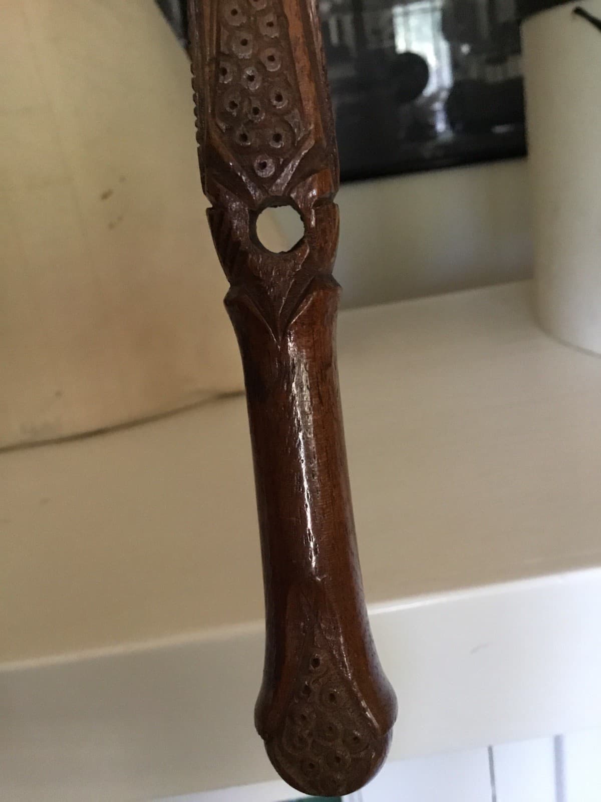 Antique Victorian Edwardian Parasol Umbrella Black Green Lining Shattered AS IS 4