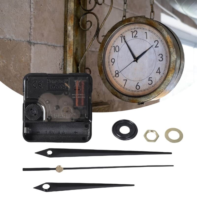 Quiet Wall Clock Movement Kits Battery Operated 0.6Inch Shaft Length Mechanism 2
